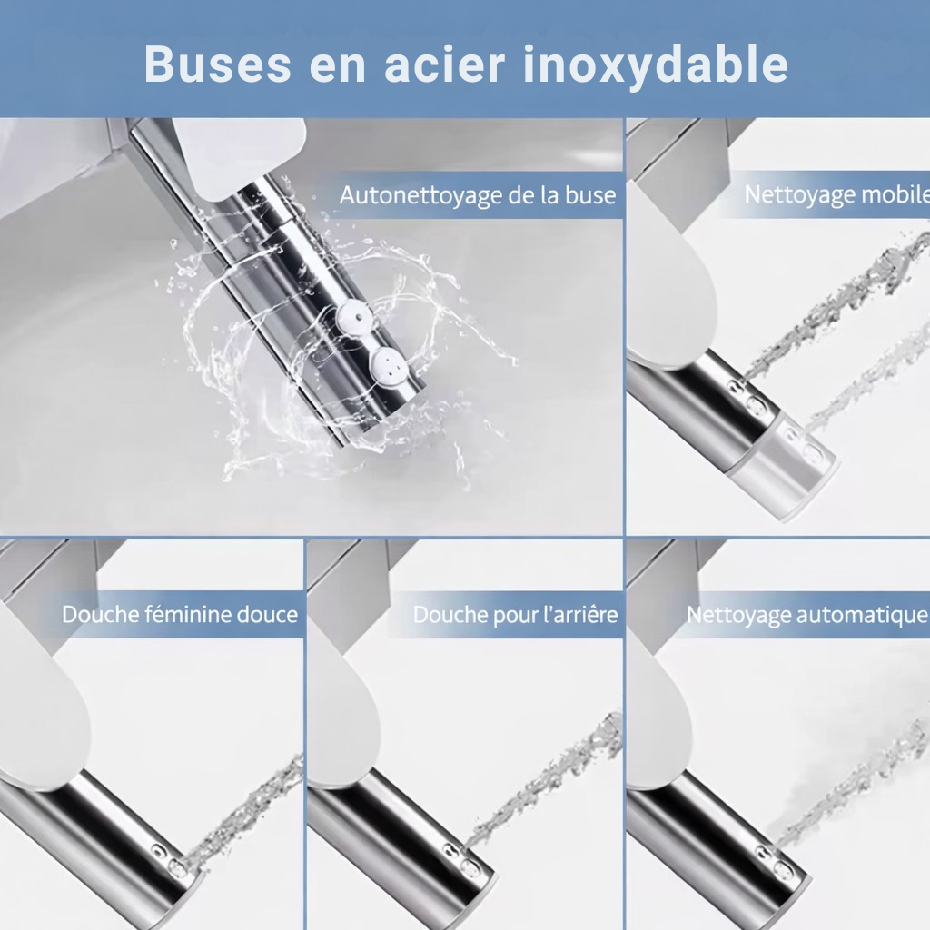 Istin’Jet par WADDI®️ – L'Abattant WC Japonais Lavant, Séchant & Chauffant (Kit Complet Inclus)