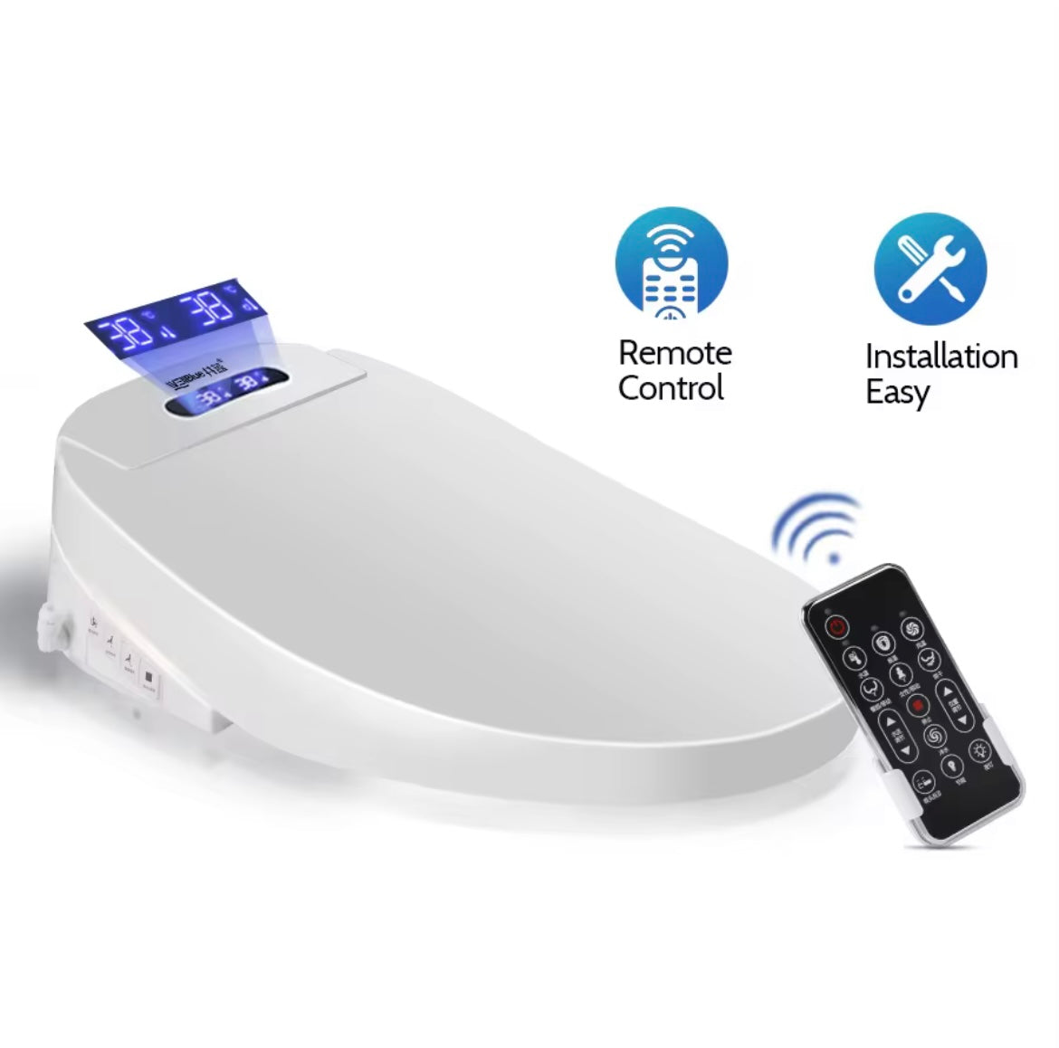 Istin’Jet par WADDI®️ – L'Abattant WC Japonais Lavant, Séchant & Chauffant (Kit Complet Inclus)