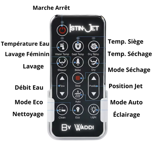 Istin’Jet par WADDI®️ – L'Abattant WC Japonais Lavant, Séchant & Chauffant (Kit Complet Inclus)